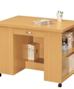 貝莎檜木色活動書桌